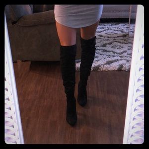 Suede over the knee boots